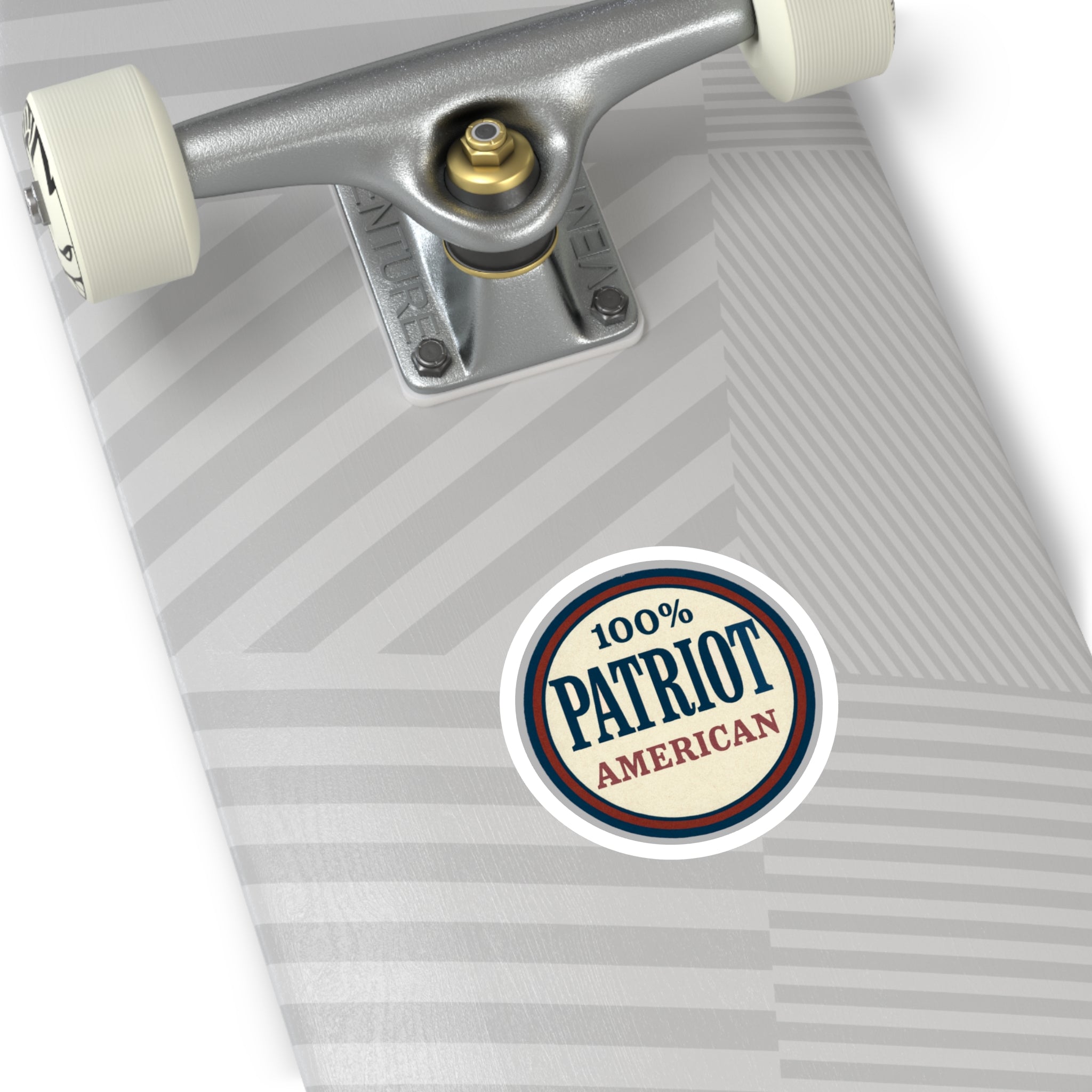 100% Patriot American Round Sticker – Durable Vinyl Decal for Indoor & Outdoor Use - The Patriots .co