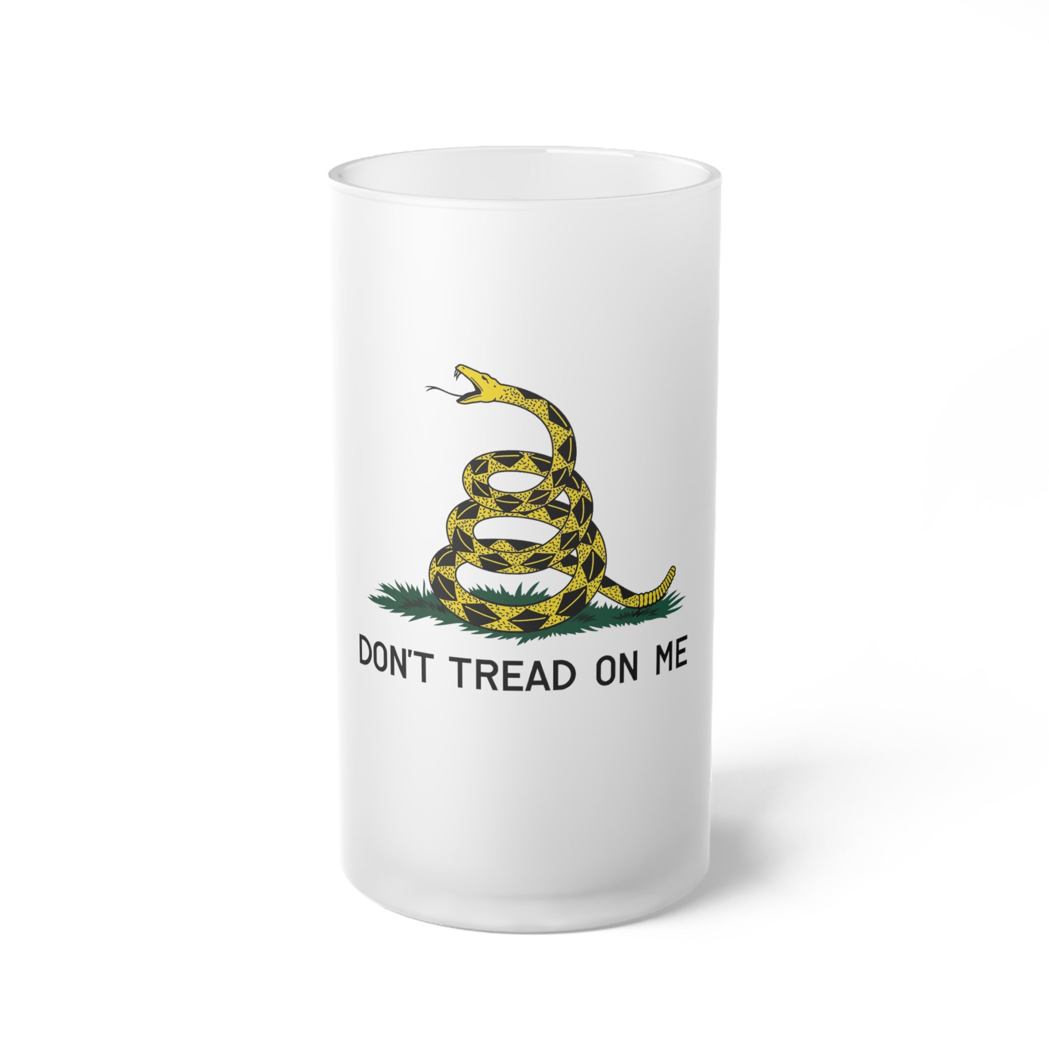 Don't Tread on Me Frosted Beer Mug – Perfect for Patriot Celebrations and Casual Gatherings