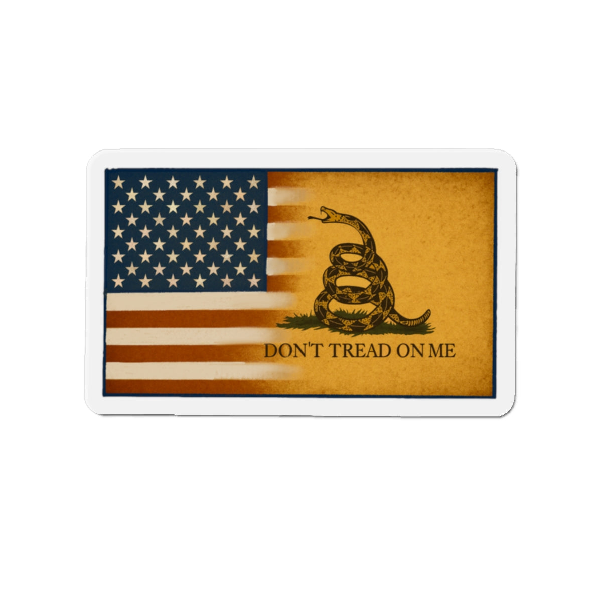 Gadsden & American Flag Die-Cut Magnet – “Don’t Tread on Me” Patriotic Emblem for Vehicles & More - The Patriots .co