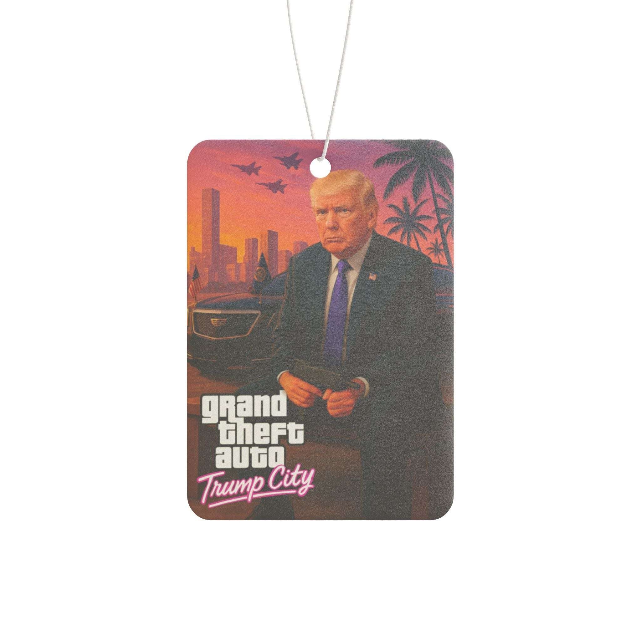 Grand Theft Auto Trump City Car Air Freshener - Unique Gift for Gamers