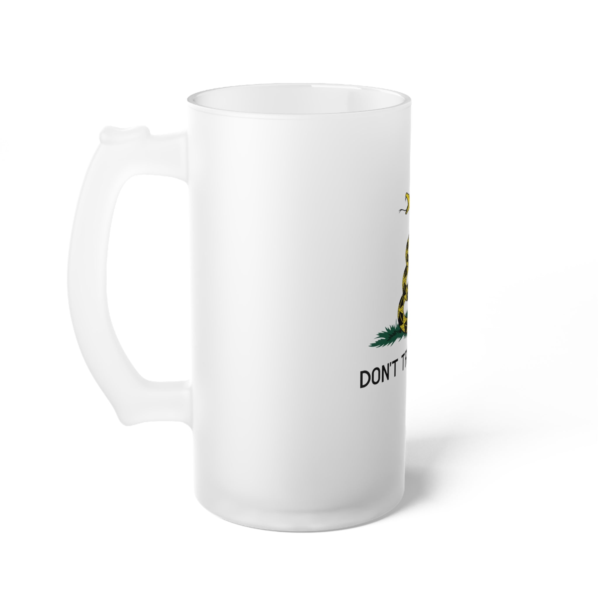 Don't Tread on Me Frosted Beer Mug – Perfect for Patriot Celebrations and Casual Gatherings