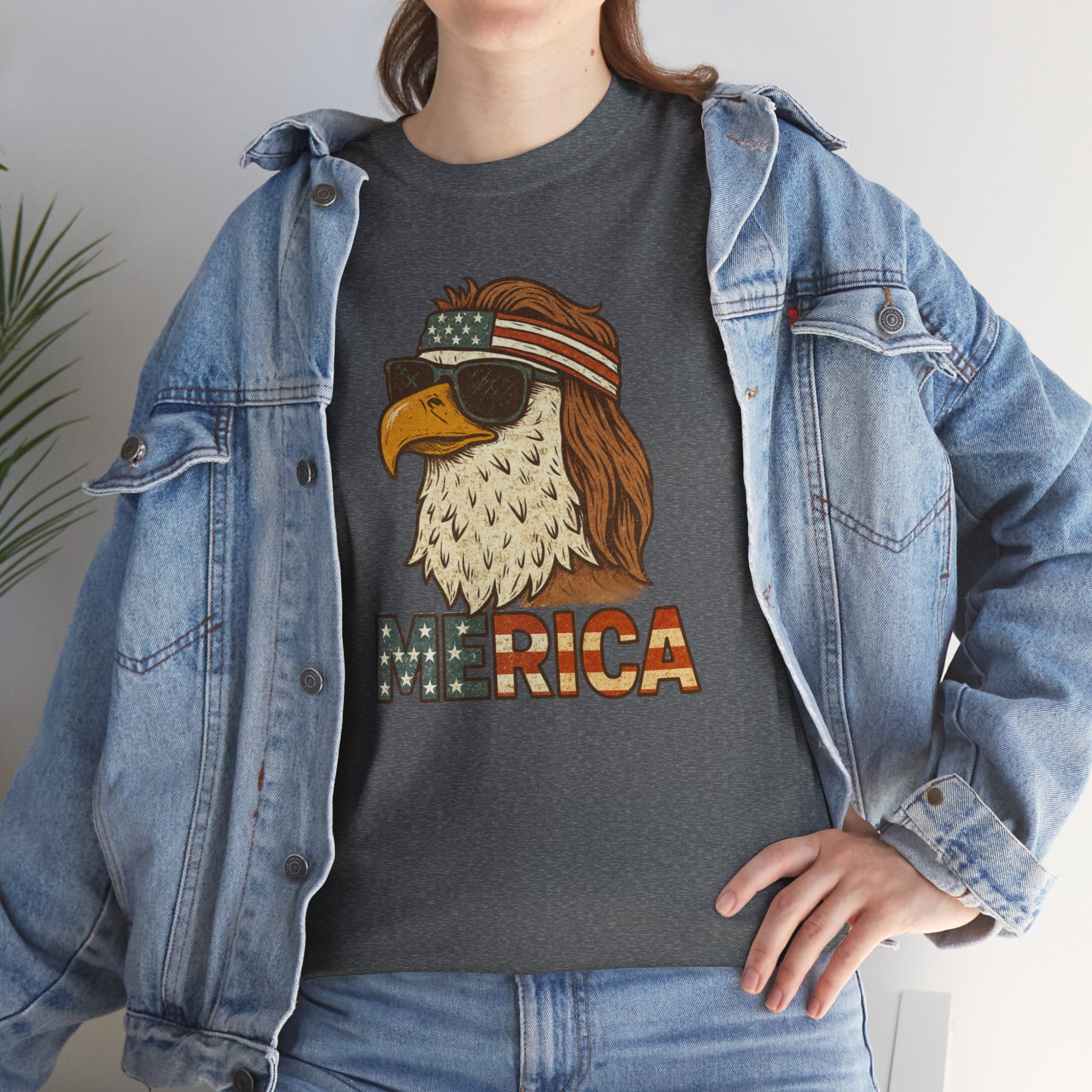 “Merica” Bald Eagle Graphic Tee – Heavy Cotton Graphic Tee Shirt - The Patriots .co