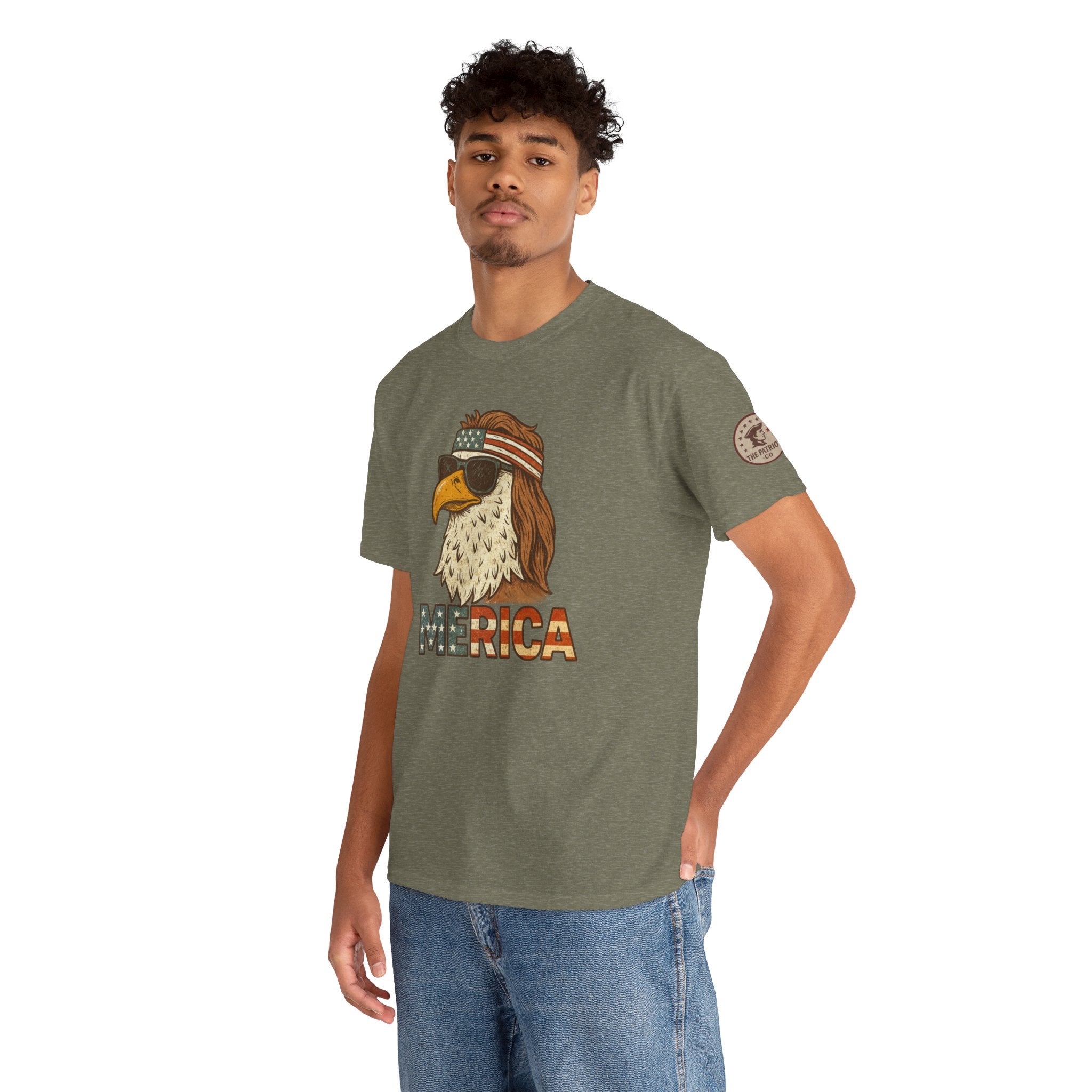 “Merica” Bald Eagle Graphic Tee – Heavy Cotton Graphic Tee Shirt - The Patriots .co