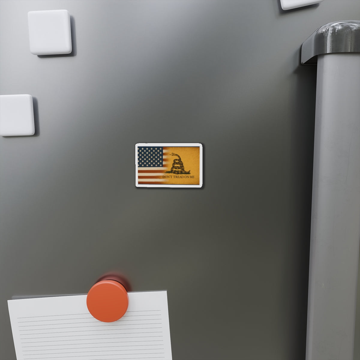 Gadsden & American Flag Die-Cut Magnet – “Don’t Tread on Me” Patriotic Emblem for Vehicles & More - The Patriots .co