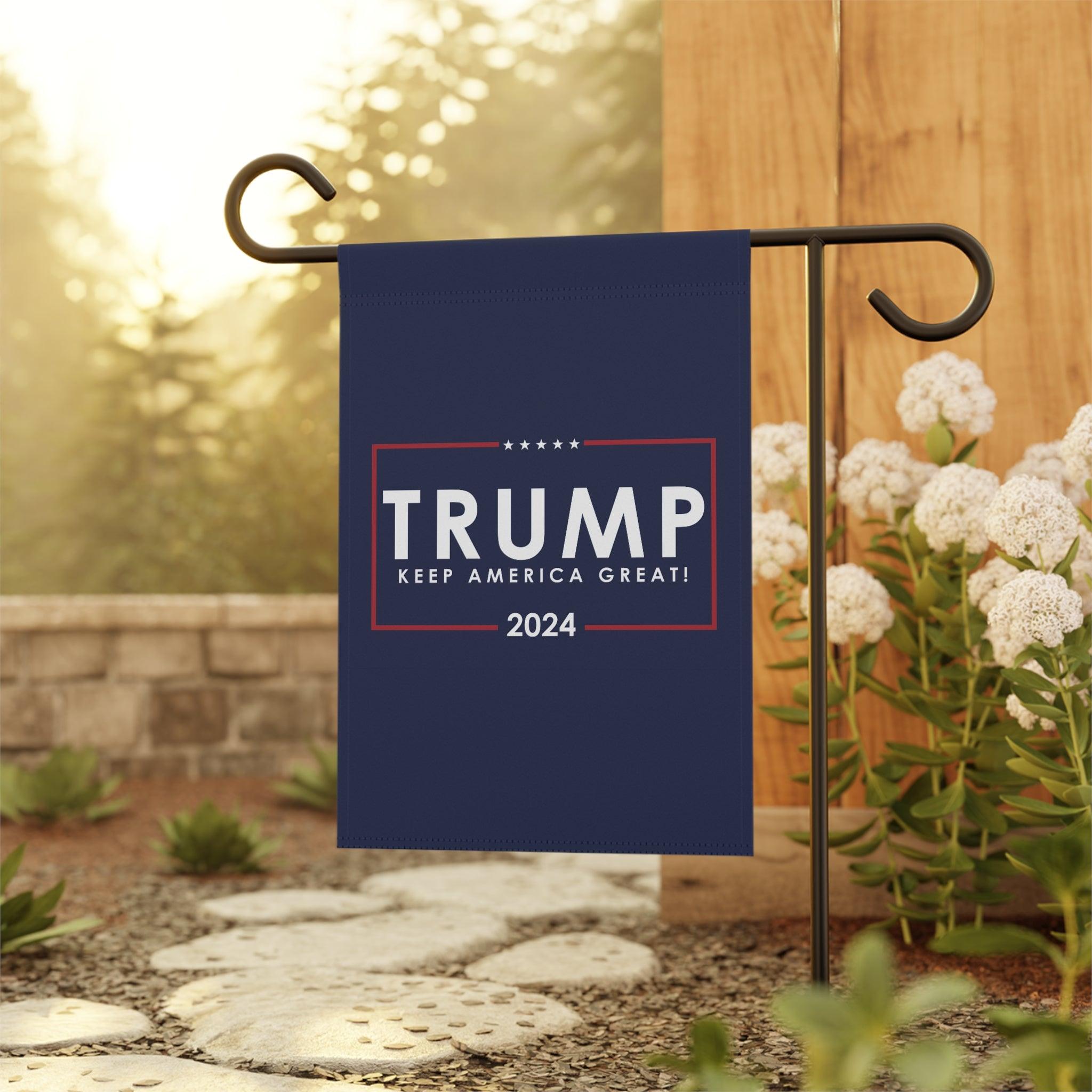 Trump 2024 Garden Flag – Keep America Great Patriotic Outdoor Banner - The Patriots .co