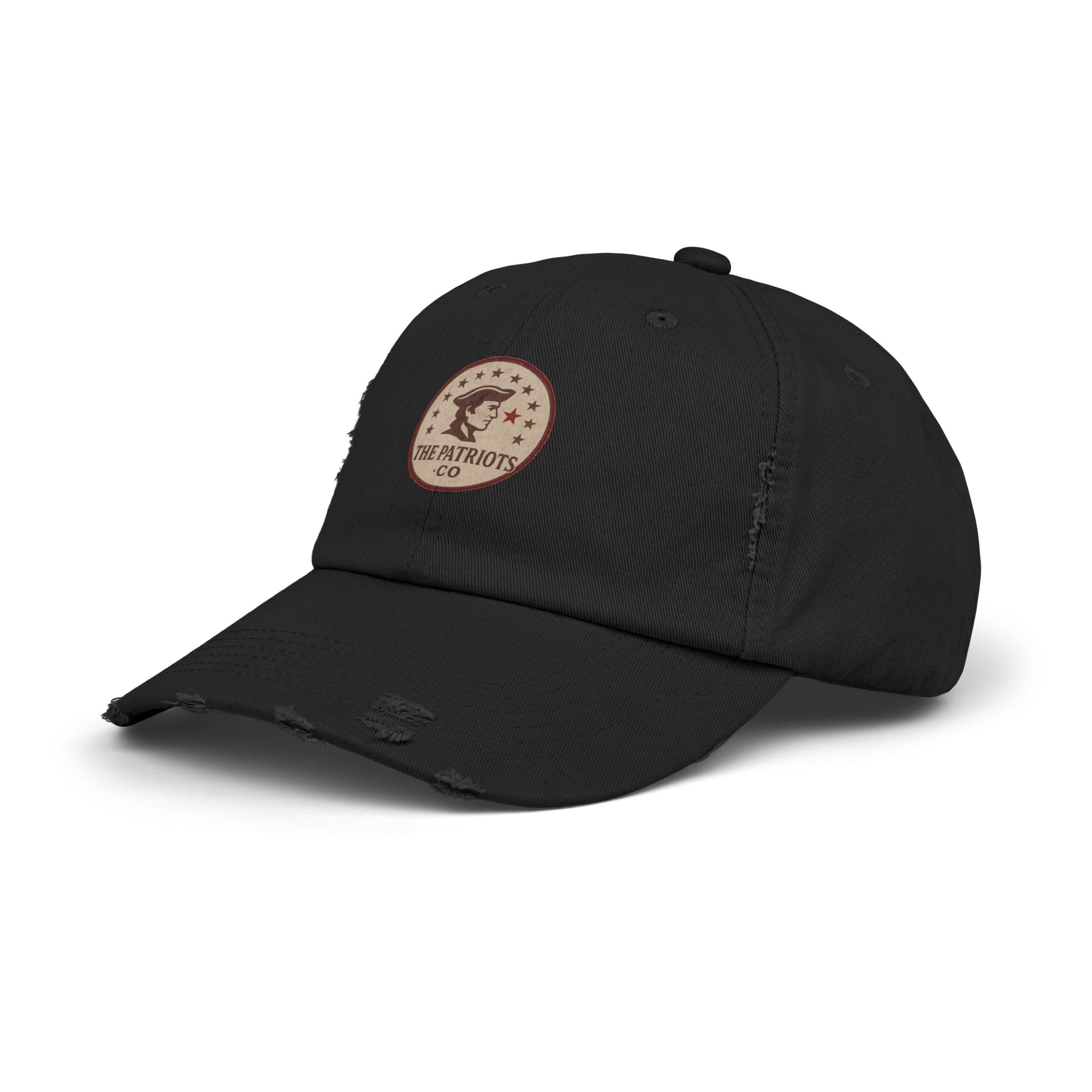 The Patriots .CO Distressed Cap – Vintage Style Patriotic Unisex Hat for Outdoor Adventures and Celebrations - The Patriots .co