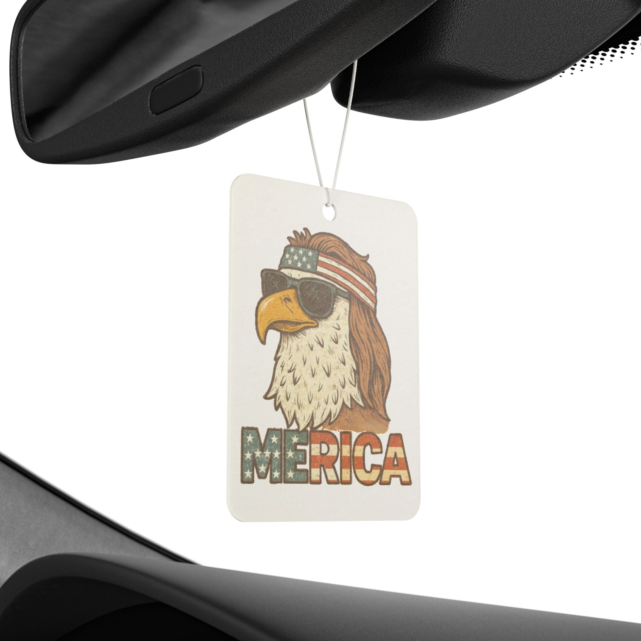 Merica Eagle Car Air Freshener – Patriotic USA Flag Scented Auto Accessory - The Patriots .co