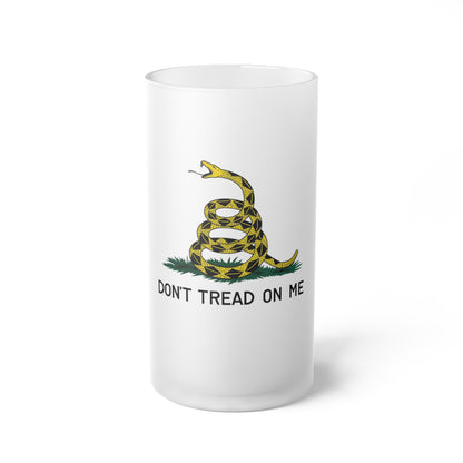 Don't Tread on Me Frosted Beer Mug – Perfect for Patriot Celebrations and Casual Gatherings