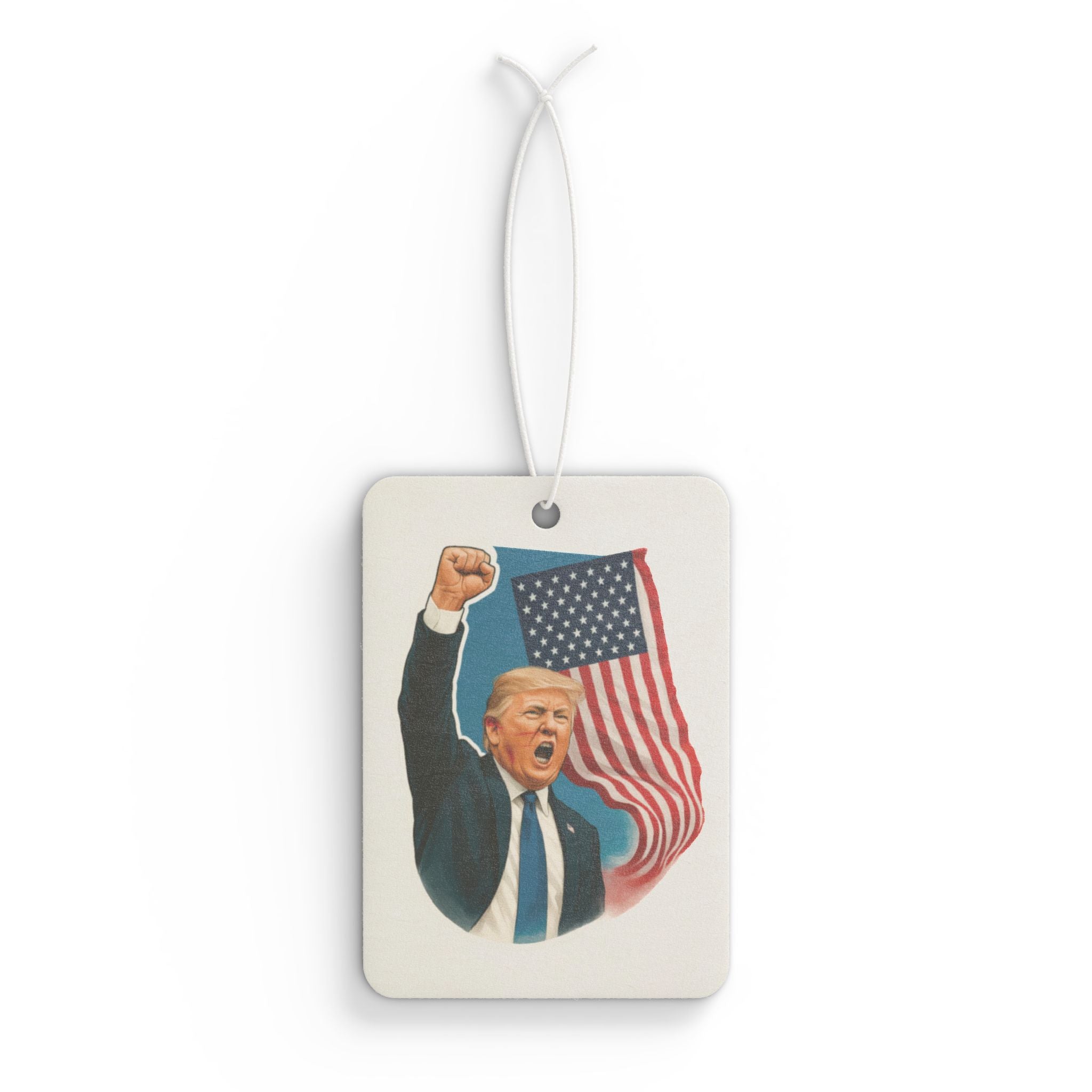 Donald Trump Shot Design #2  - Patriotic Car Air Freshener - The Patriots .co