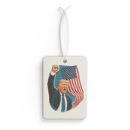 Donald Trump Shot Design #2  - Patriotic Car Air Freshener - The Patriots .co