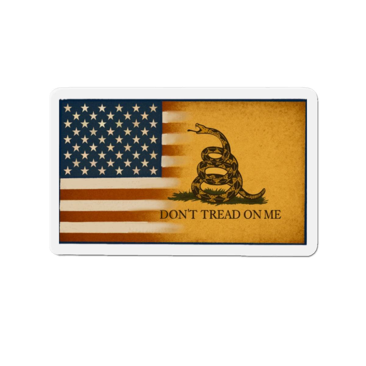 Gadsden & American Flag Die-Cut Magnet – “Don’t Tread on Me” Patriotic Emblem for Vehicles & More - The Patriots .co
