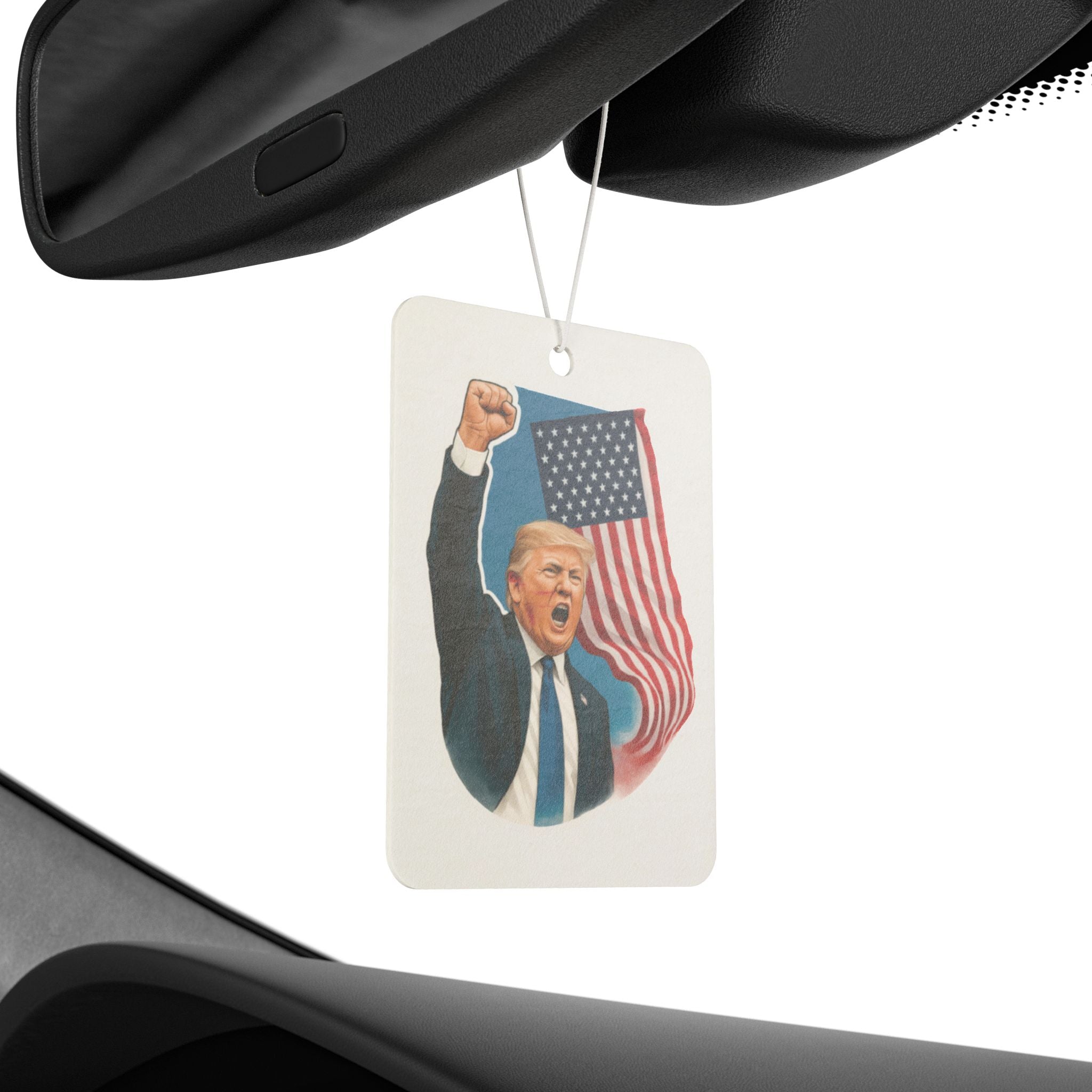 Donald Trump Shot Design #2  - Patriotic Car Air Freshener - The Patriots .co