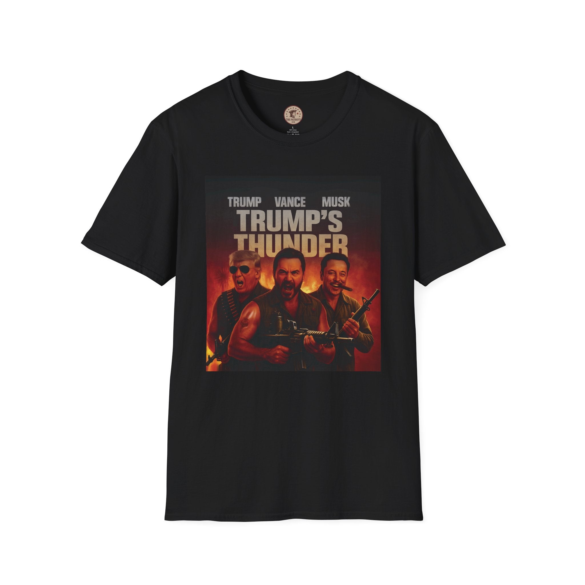 Trumps Thunder Graphic Tee Unisex Softstyle T-Shirt - Retro Tropic Thunder Parody Tee
