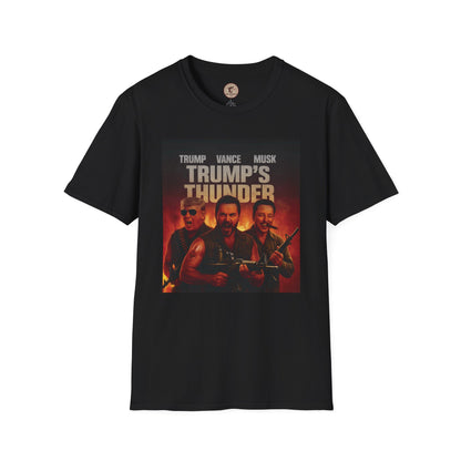 Trumps Thunder Graphic Tee Unisex Softstyle T-Shirt - Retro Tropic Thunder Parody Tee