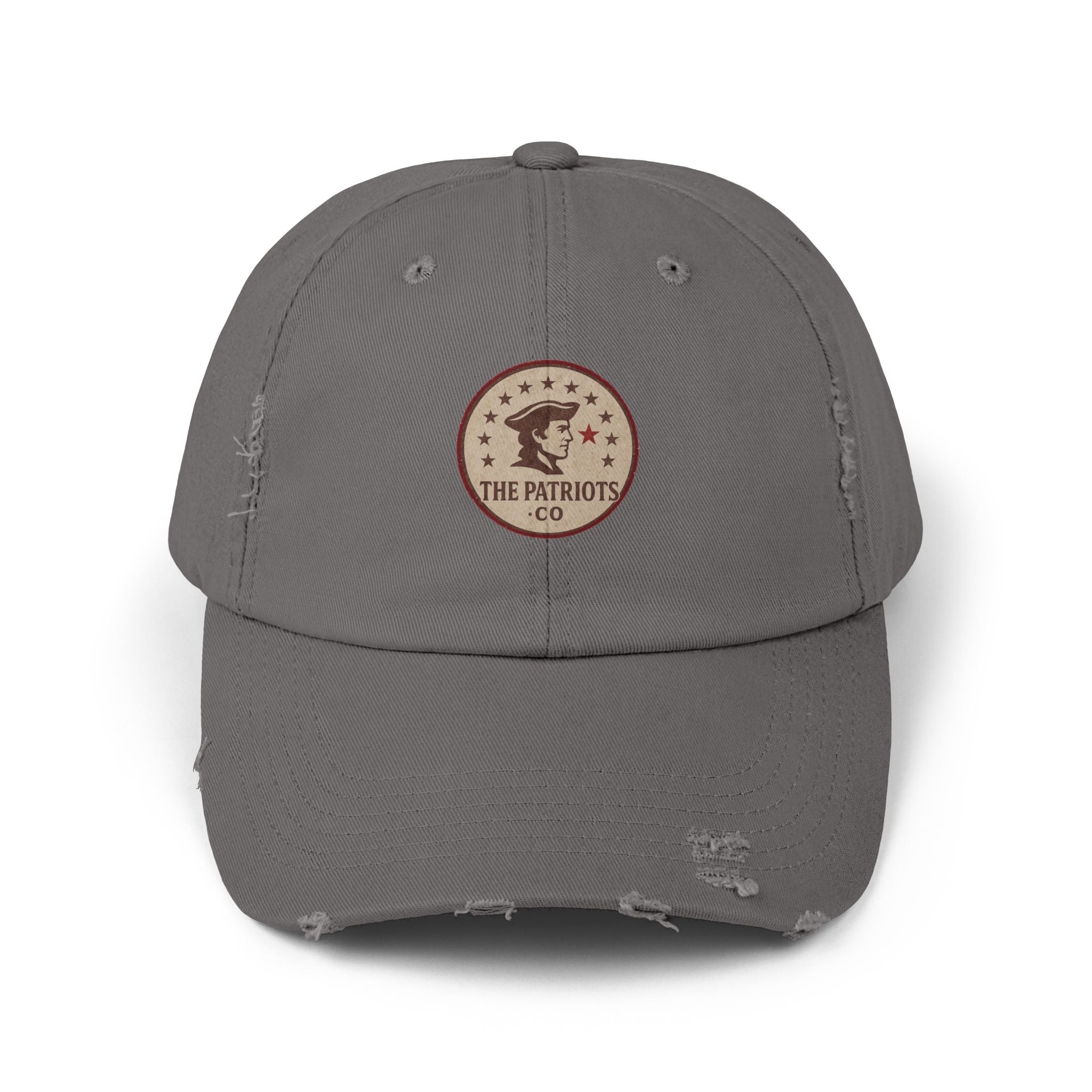 The Patriots .CO Distressed Cap – Vintage Style Patriotic Unisex Hat for Outdoor Adventures and Celebrations - The Patriots .co