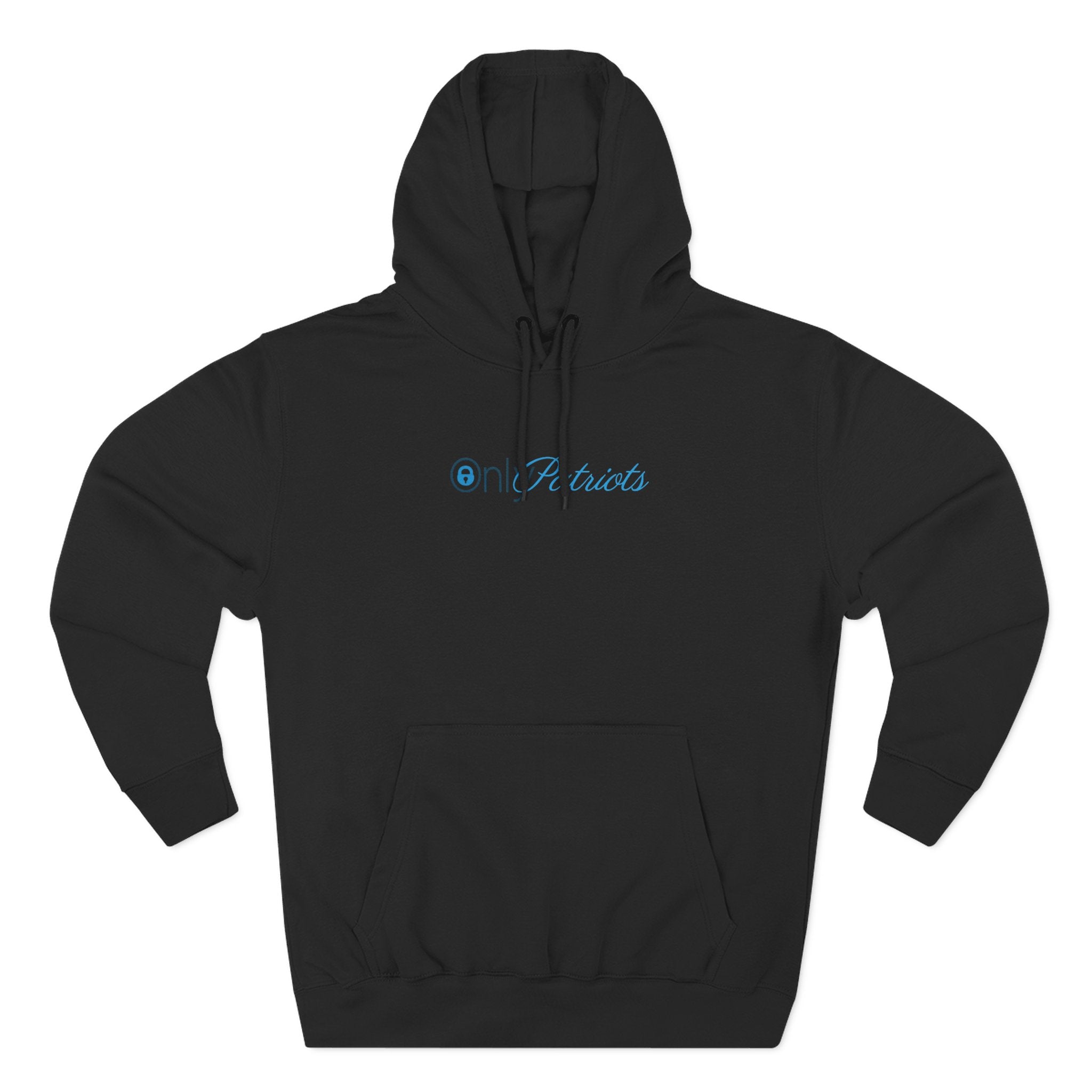 Only Patriots Three-Panel Fleece Hoodie - Cozy Patriots .CO Apparel - The Patriots .co