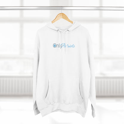 Only Patriots Three-Panel Fleece Hoodie - Cozy Patriots .CO Apparel - The Patriots .co