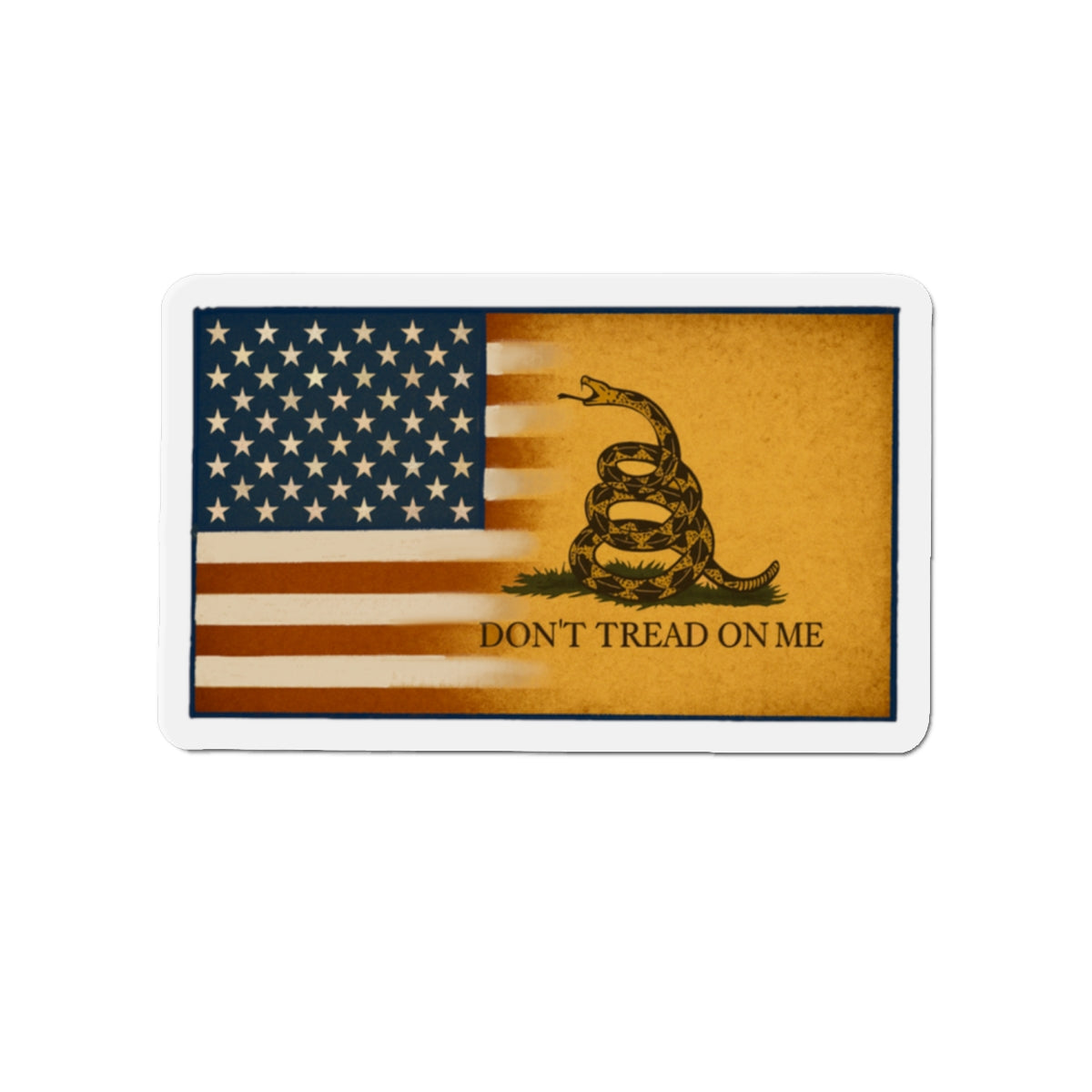Gadsden & American Flag Die-Cut Magnet – “Don’t Tread on Me” Patriotic Emblem for Vehicles & More - The Patriots .co