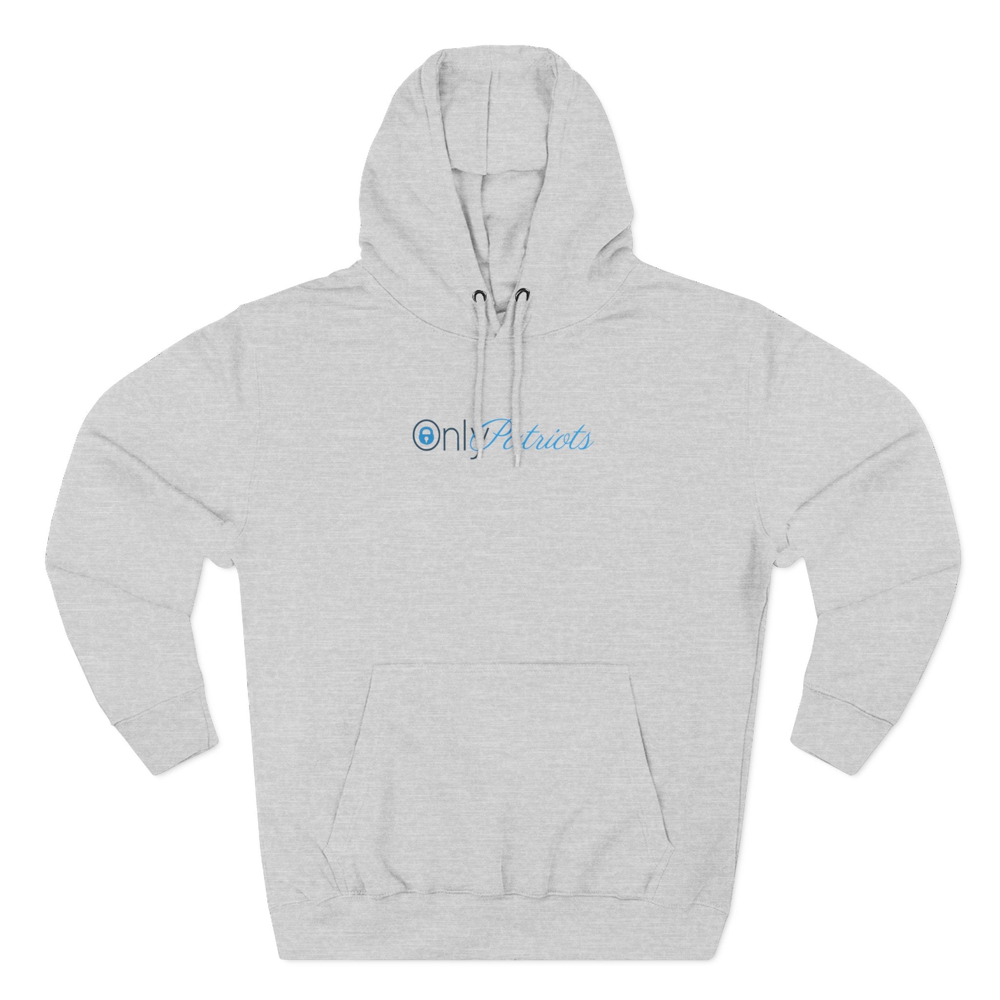 Only Patriots Three-Panel Fleece Hoodie - Cozy Patriots .CO Apparel - The Patriots .co