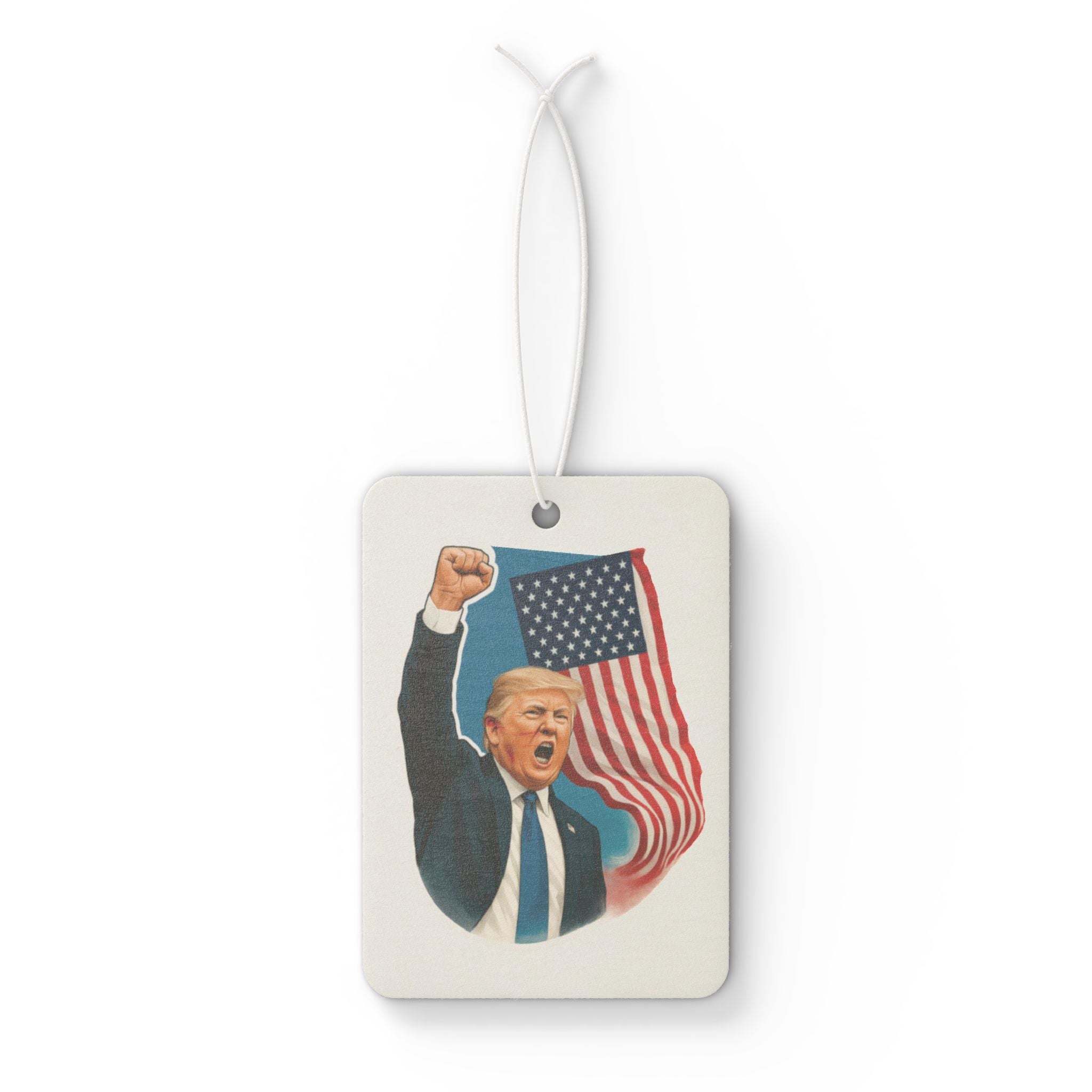 Donald Trump Shot Design #2  - Patriotic Car Air Freshener - The Patriots .co