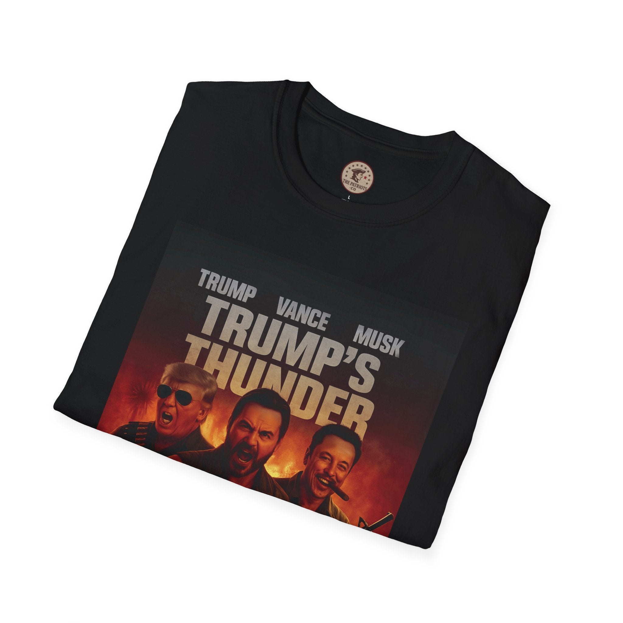 Trumps Thunder Graphic Tee Unisex Softstyle T-Shirt - Retro Tropic Thunder Parody Tee