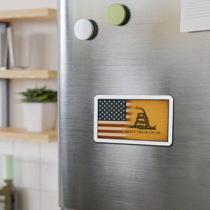 Gadsden & American Flag Die-Cut Magnet – “Don’t Tread on Me” Patriotic Emblem for Vehicles & More - The Patriots .co