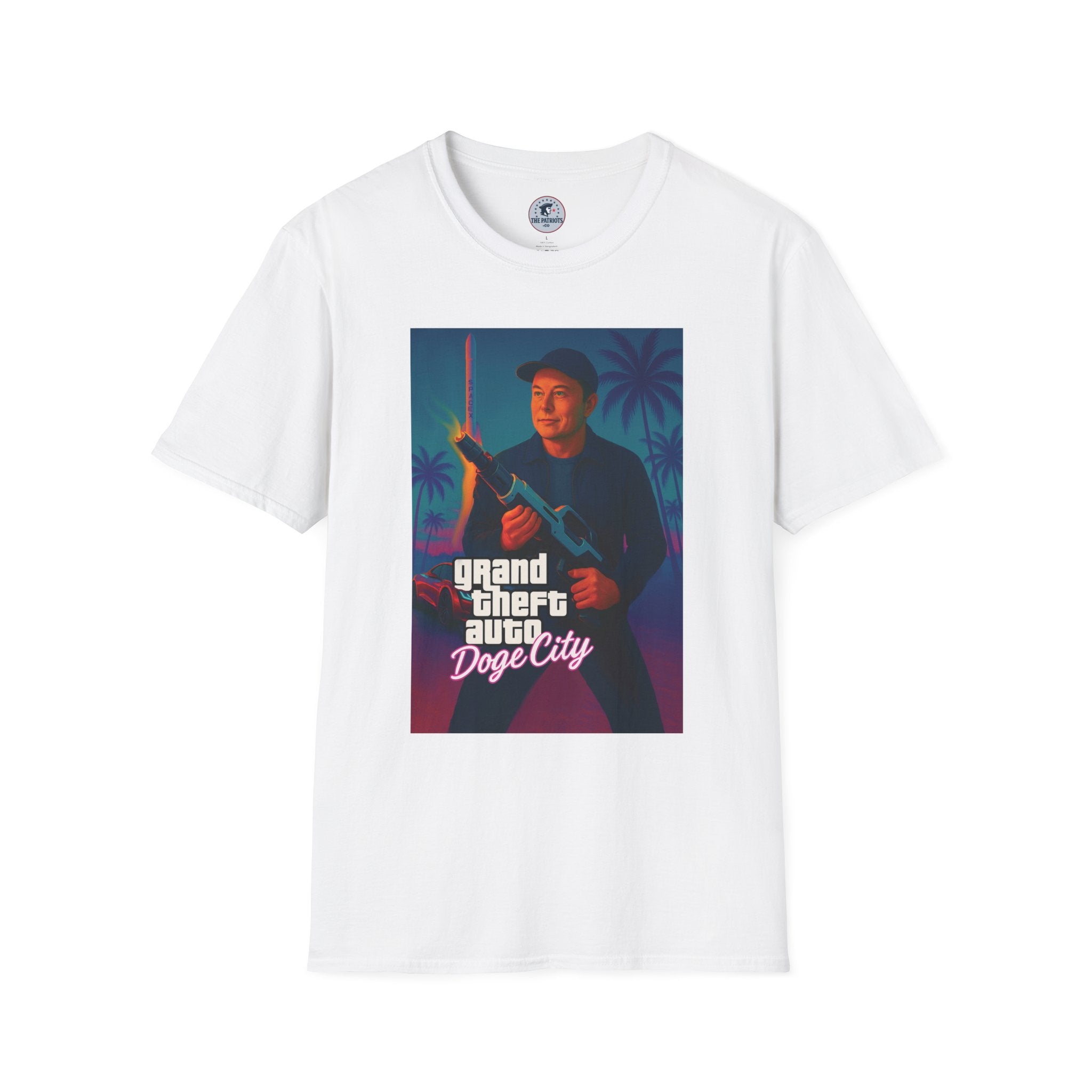 GTA Doge City Unisex Softstyle T-Shirt - Retro Gaming Tee
