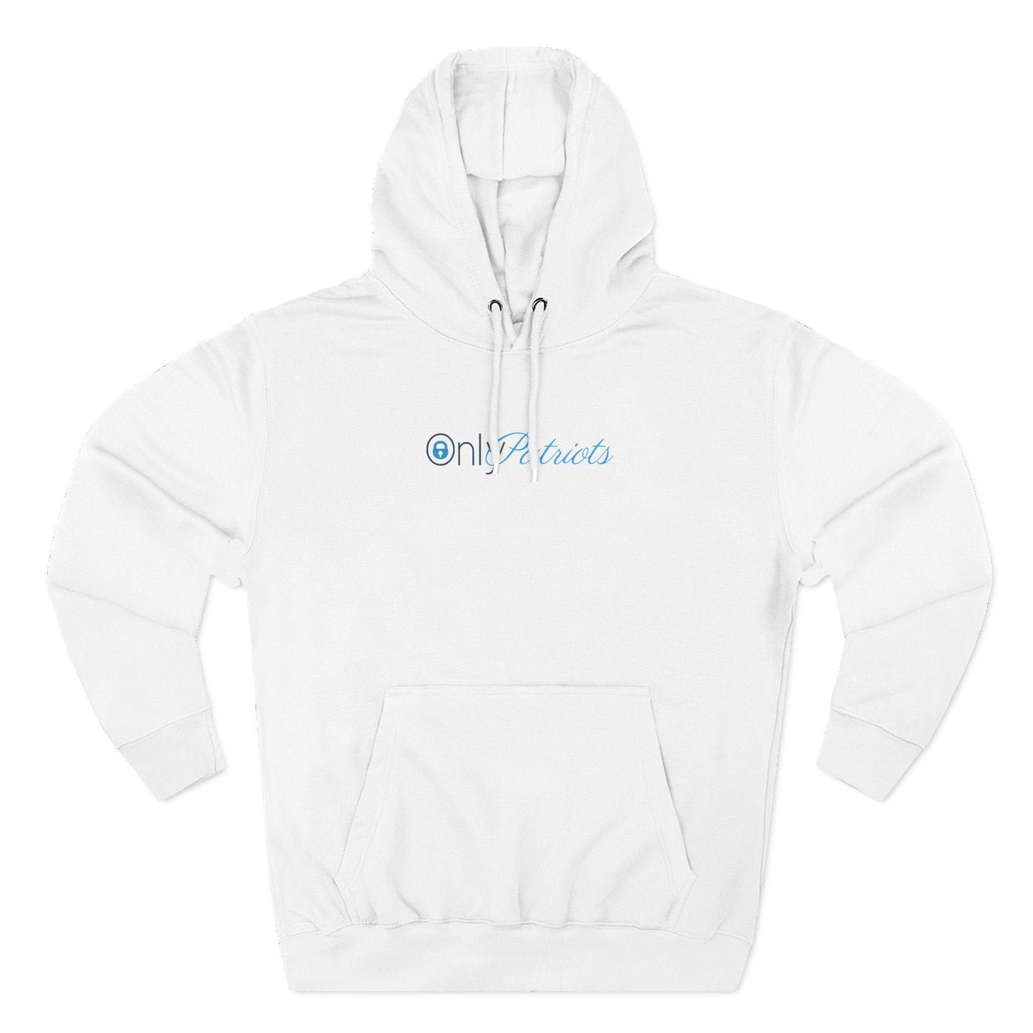 Only Patriots Three-Panel Fleece Hoodie - Cozy Patriots .CO Apparel - The Patriots .co