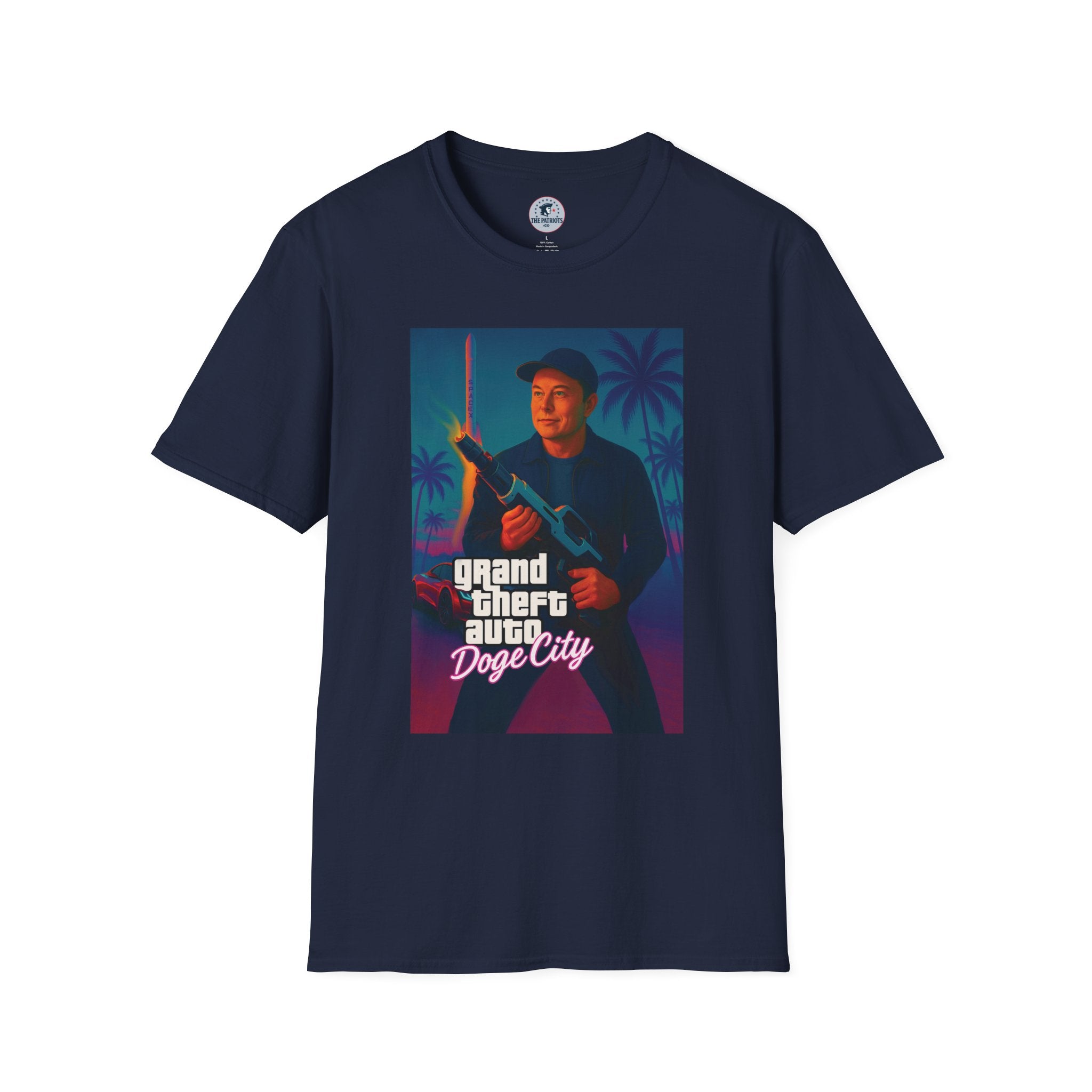 GTA Doge City Unisex Softstyle T-Shirt - Retro Gaming Tee