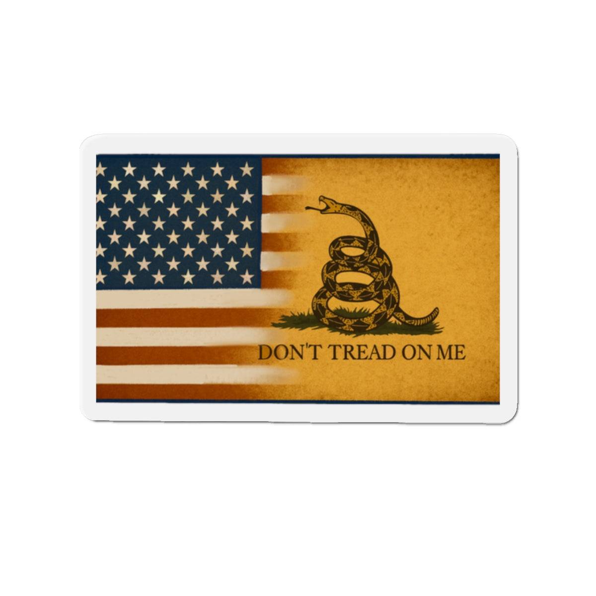 Gadsden & American Flag Die-Cut Magnet – “Don’t Tread on Me” Patriotic Emblem for Vehicles & More - The Patriots .co